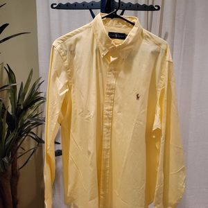 Polo Ralph Lauren size large yellow long sleeve button down shirt